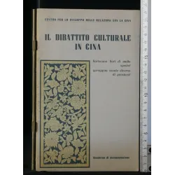 IL DIBATTITO CULTURALE IN CINA