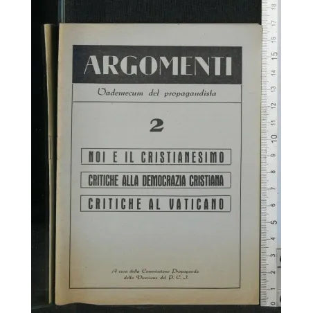 VADEMECUM DEL PROPAGANDISTA 2 NOI E IL CRISTIANESIMO CRITICHE