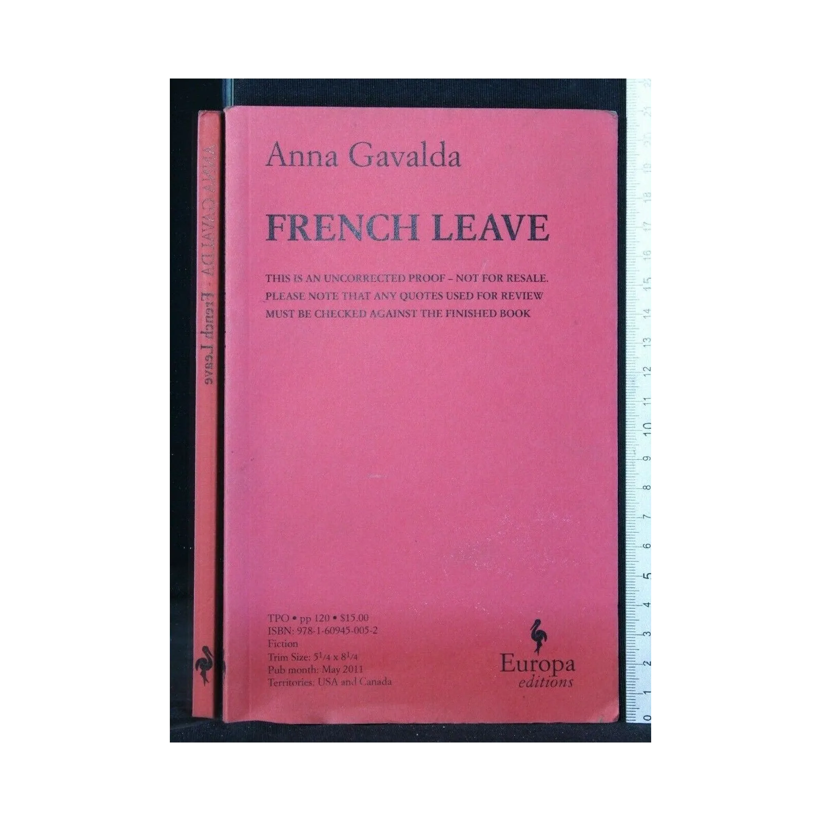 FRENCH LEAVE UNCORRECTED PROOF