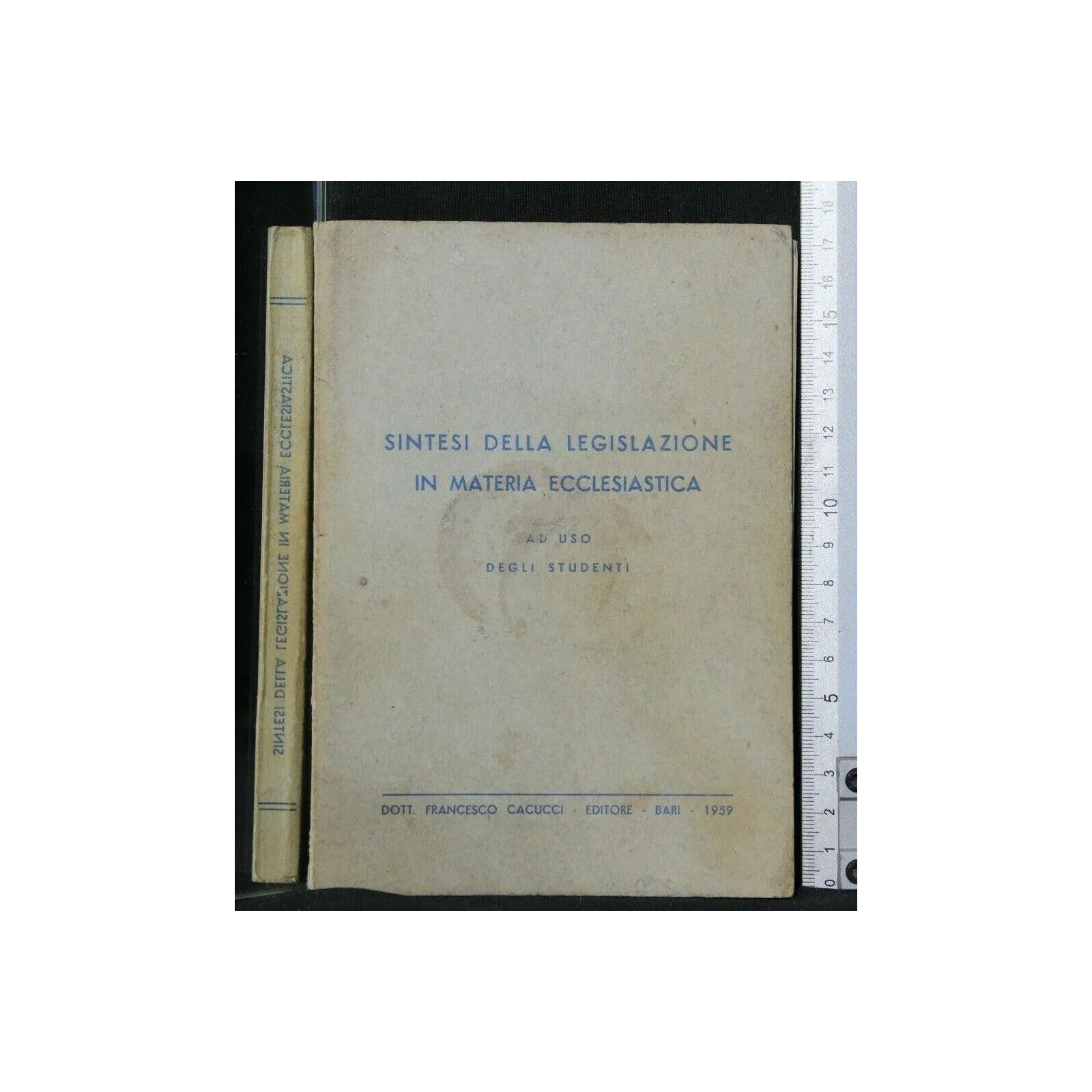 SINTESI DELLA LEGISLAZIONE IN MATERIA ECCLESIASTICA