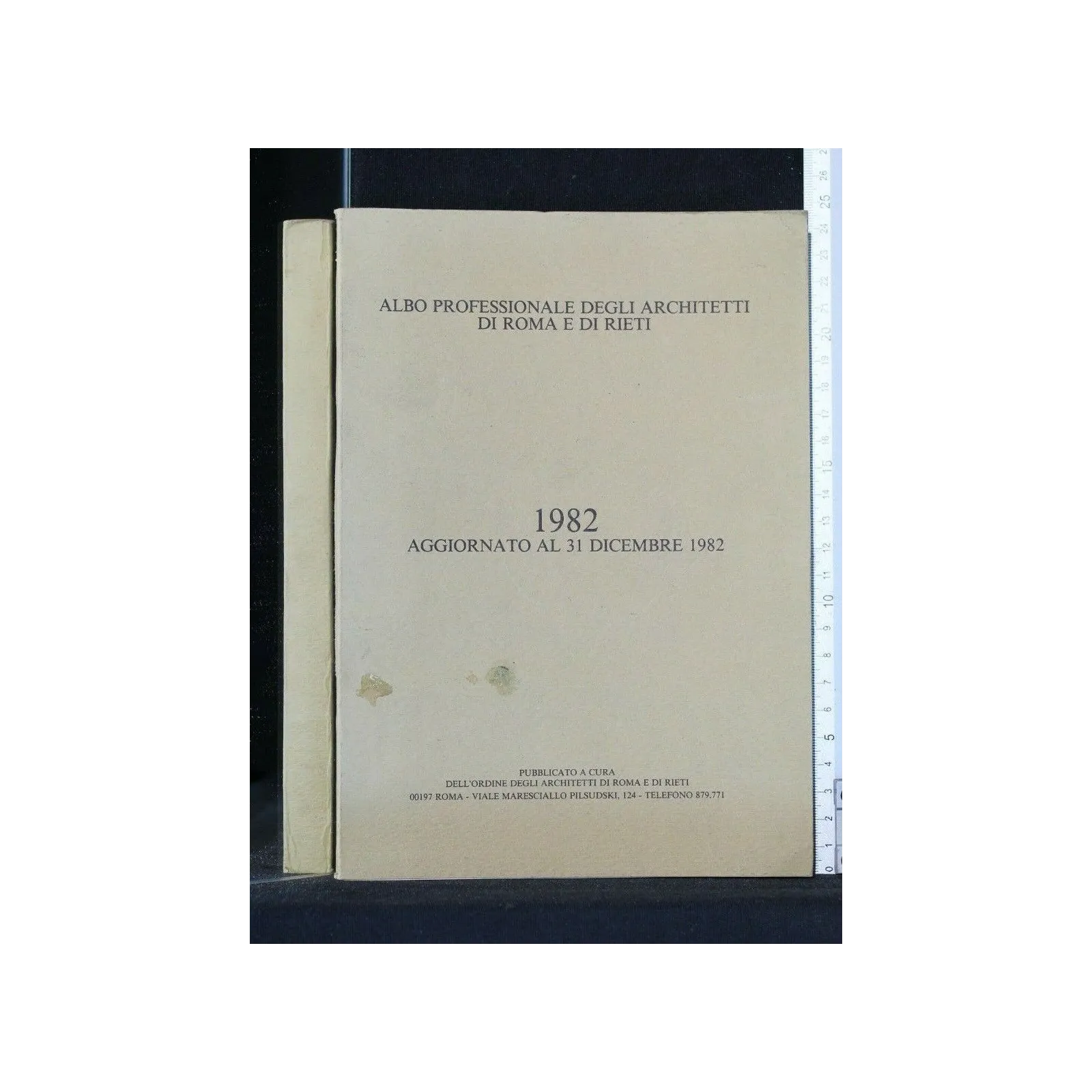 ALBO PROFESSIONALE DEGLI ARCHITETTI DI ROMA E DI RIETI 1982