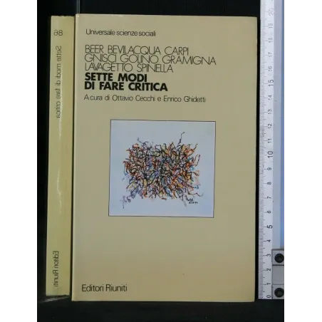 SETTE MODI DI FARE CRITICA