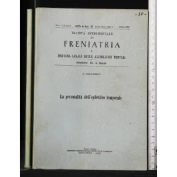 RIVISTA SPERIMENTALE DI FRENIATRIA- Personalità dell'epilettico temporale 1961_x000D_