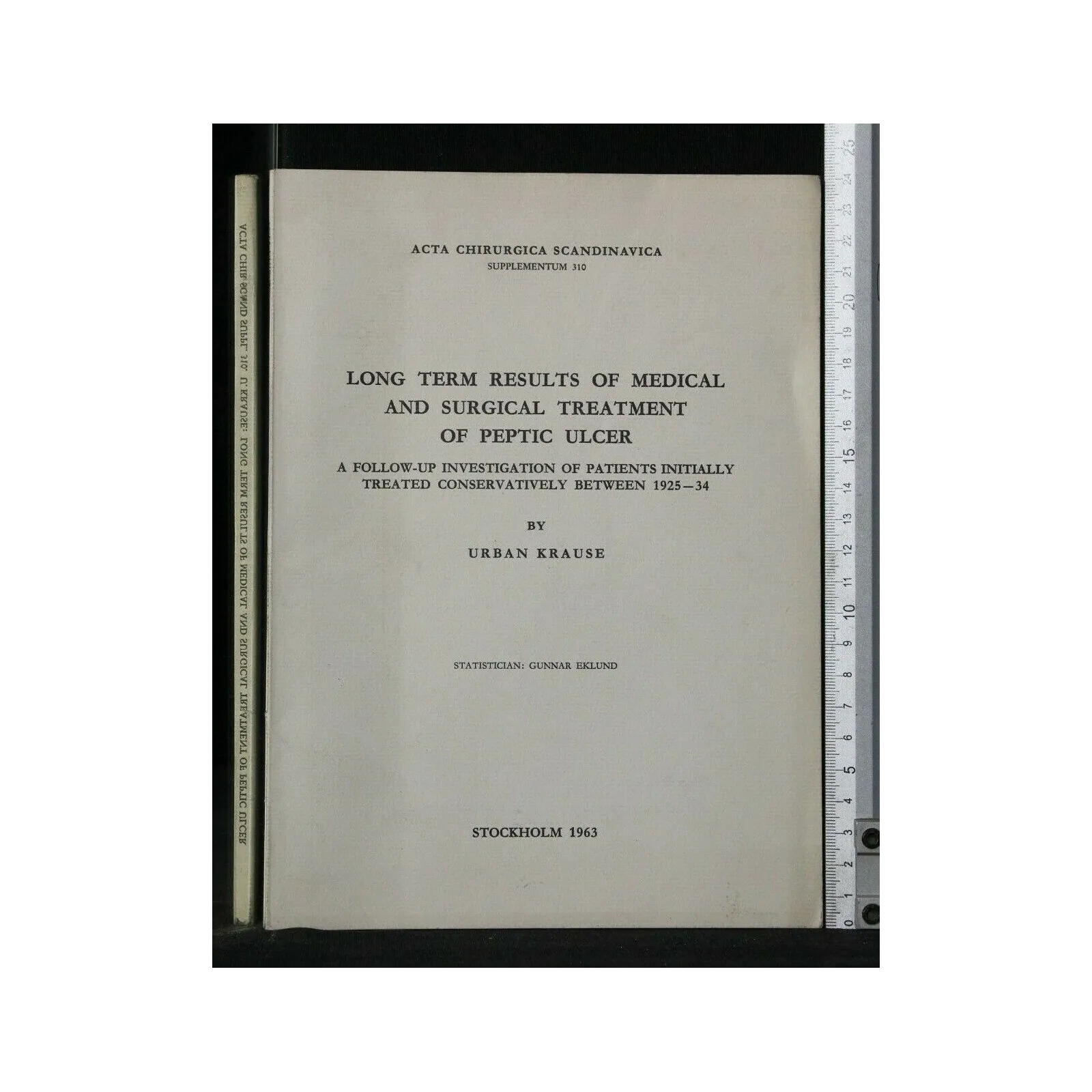 LONG TERM RESULTS OF MEDICAL AND SURGICAL TREATMENT OF PEPTIC