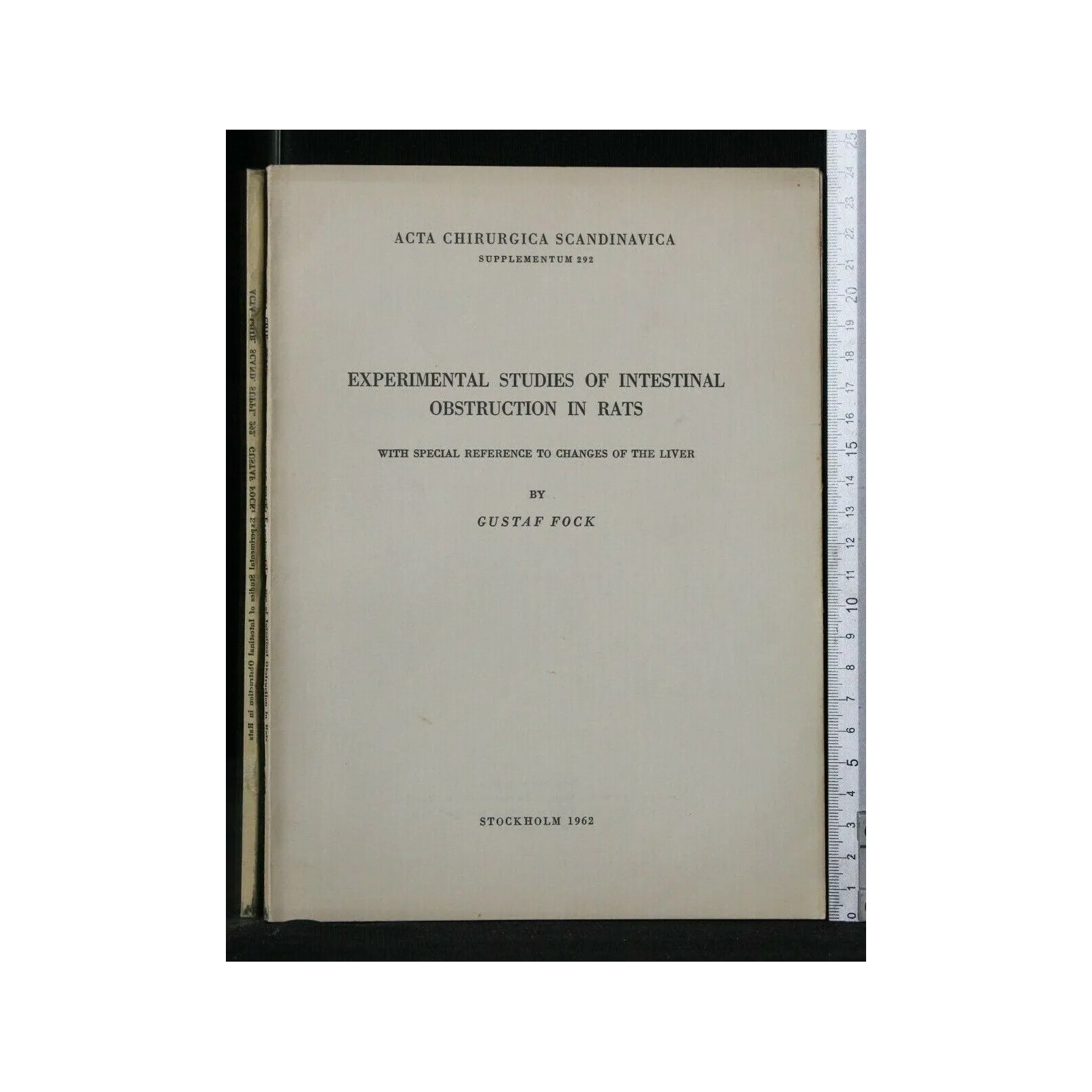EXPERIMENTAL STUDIES OF INTESTINAL OBSTRUCTION IN RATS