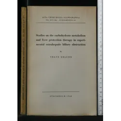 STUDIES ON THE CARBOHYDRATE METABOLISM AND LIVER PROTECTION
