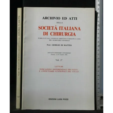 ARCHIVIO ED ATTI DELLA SOCIETA' ITALIANA DI CHIRURGIA VOL. 2°