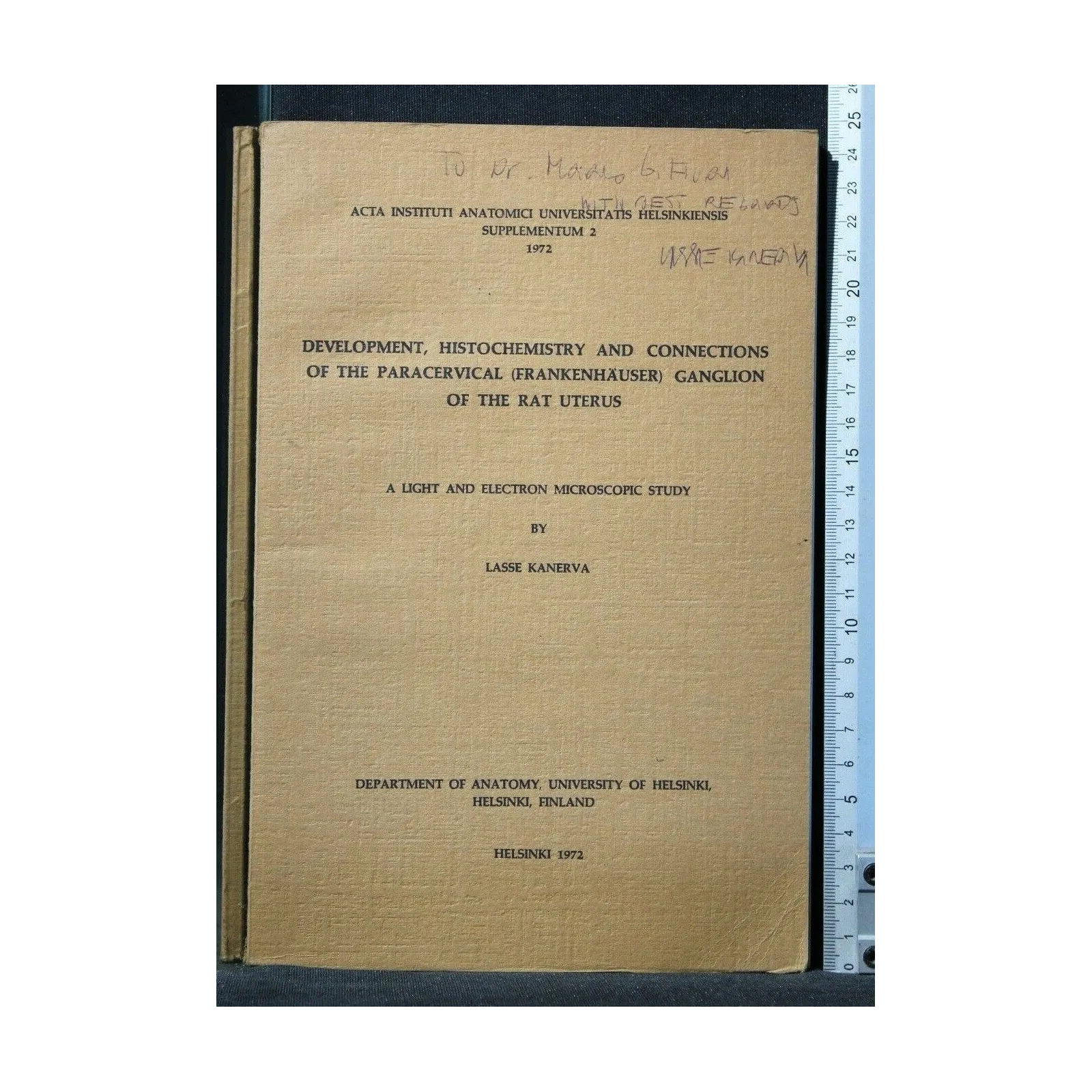 DEVELOPMENT, HISTOCHEMISTRY AND CONNECTION OF THE PARACERVICAL