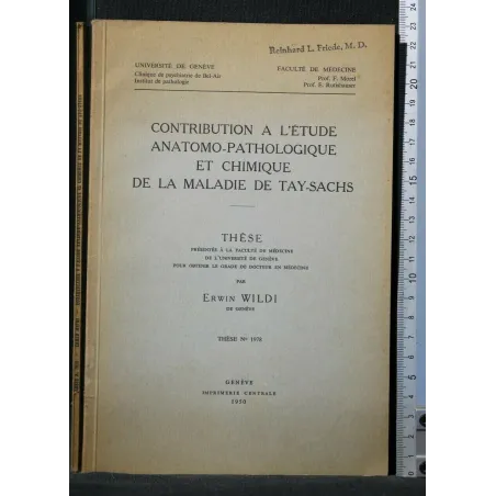 CONTRIBUTION A L'ETUDE ANATOMO-PATHOLOGIQUE ET CHIMIQUE DE LA