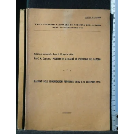 PROBLEMI DI ATTUALITA' IN PSICOLOGIA DEL LAVORO