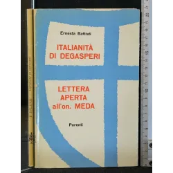 ITALIANITA' DI DEGASPERI LETTERA APERTA ALL'ON MEDA