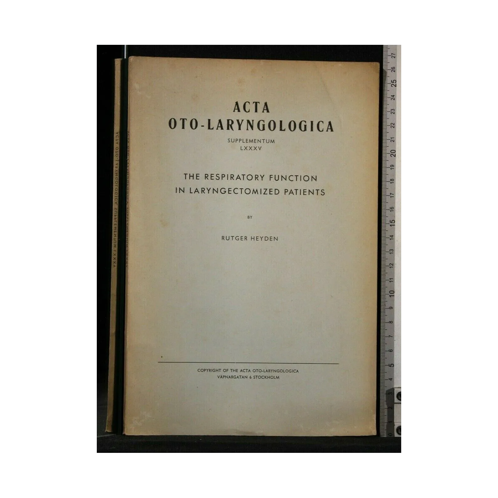THE RESPIRATORY FUNCTION IN LARYNGECTOMIZED PATIENTS ACTA