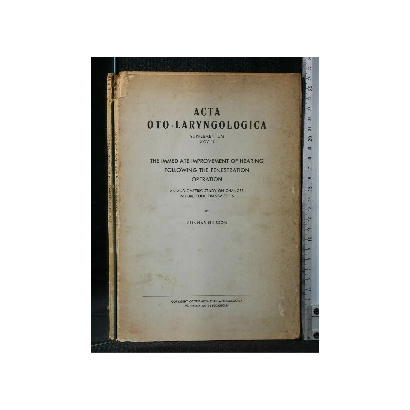 ACTA OTO- LARYMGOLOGICA THE IMMEDIATE IMPROVEMENT OF HEARING