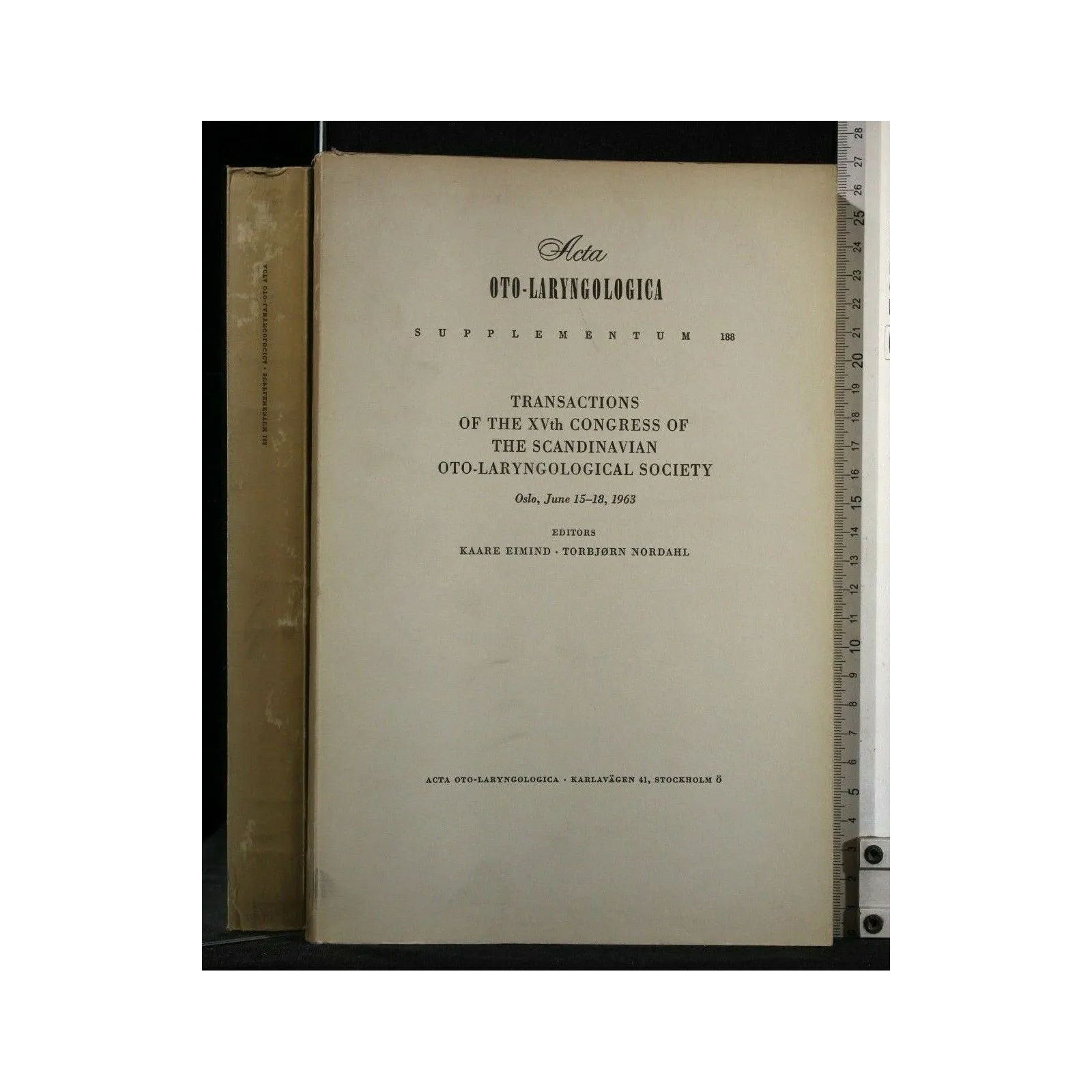 ACTA OTO-LARYNGOLOGICA TRANSACTIONS OF THE 15TH CONGRESS OF THE