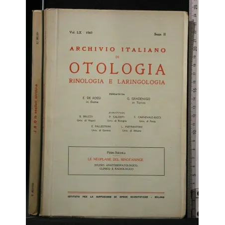 LE NEOPLASIE DEL RINOFARINGE ARCHIVIO ITALIANO DI OTOLOGIA