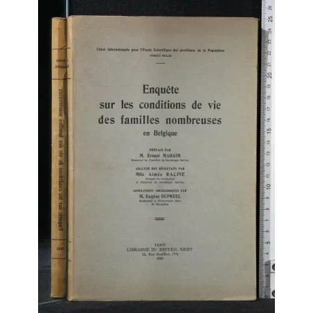 ENQUETE SUR LES CONDITIONS DE VIE DES FAMILLES NOMBREUSES EN