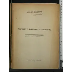 TECNICHE E MATERIALI PER IMPRONTE ESTRATTO DELLA "RIVISTA