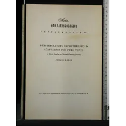 PRESTIMULATORY SUPRATHRESHOLD ADAPTATION FOR PURE TONES BASIC