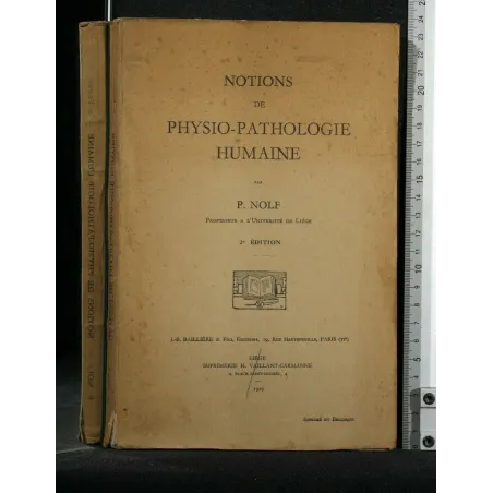 NOTIONS DE PHYSIO-PATHOLOGIE HUMAINE
