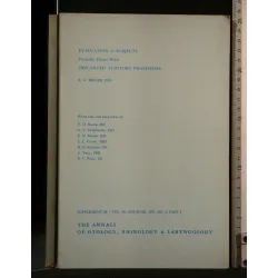 EVALUATION OF SUBJECTS PRESENTLY FITTED WITH IMPLANTED AUDITORY