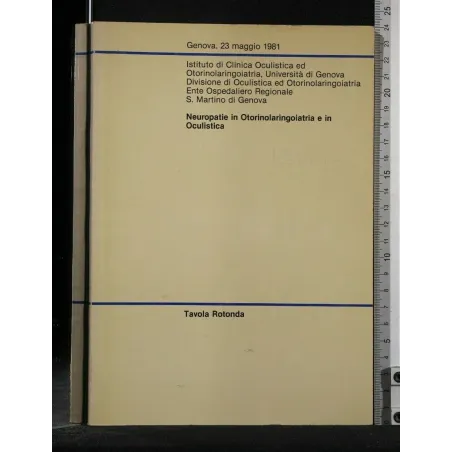 NEUROPATIE IN OTORINOLARINGOIATRIA E IN OCULISTICA ISTITUTO DI