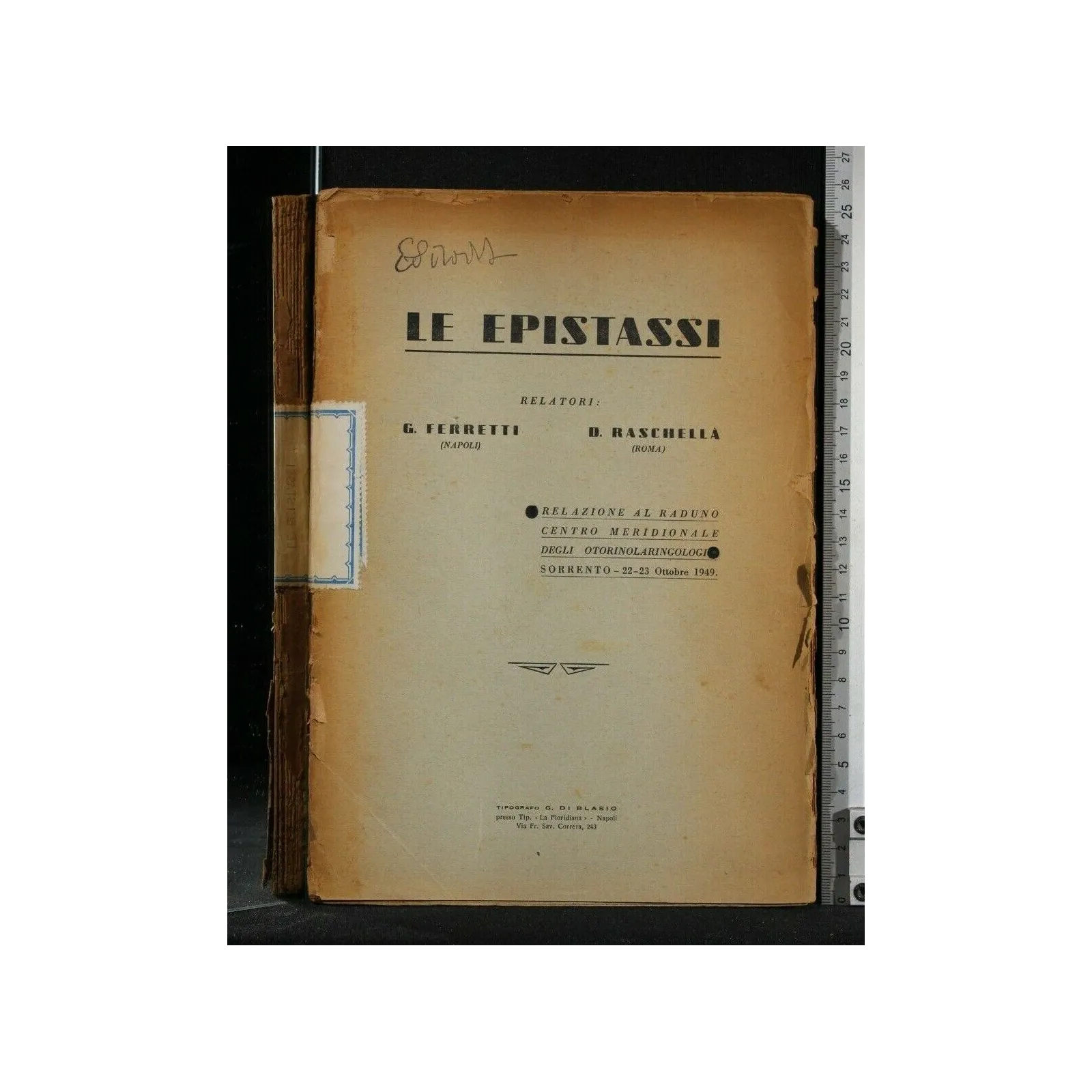 LE EPISTASSI RELAZIONE AL RADUNO CENTRO MERIDIONALE DEGLI