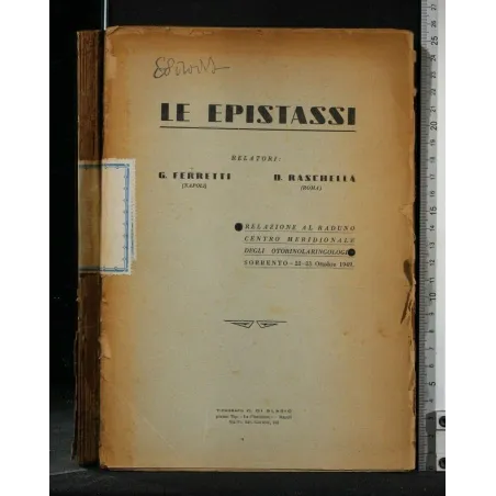 LE EPISTASSI RELAZIONE AL RADUNO CENTRO MERIDIONALE DEGLI