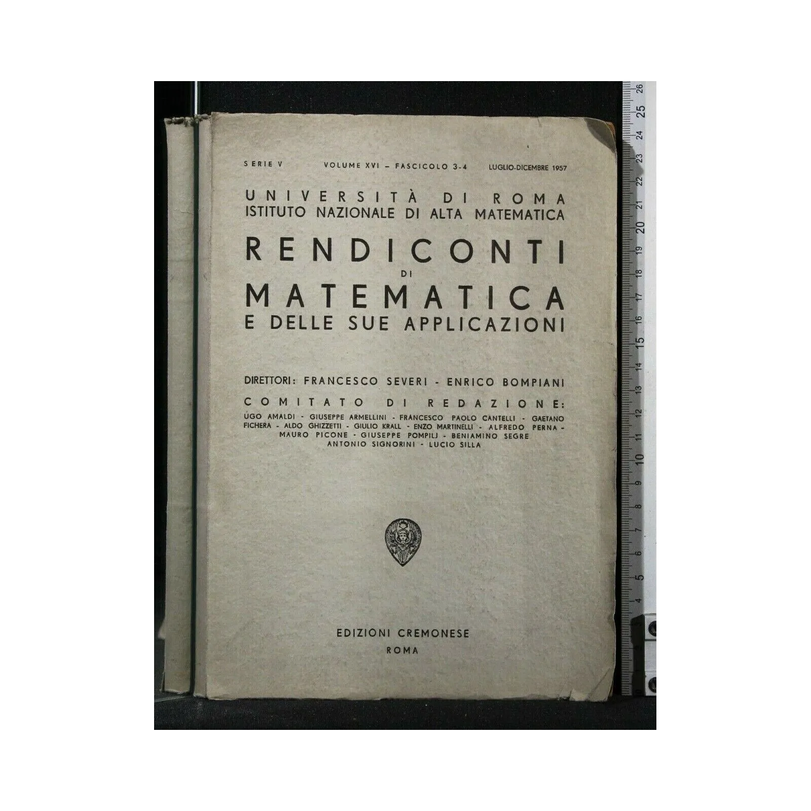 RENDICONTI DI MATEMATICA E DELLE SUE APPLICAZIONI UNIVERSITÀ DI