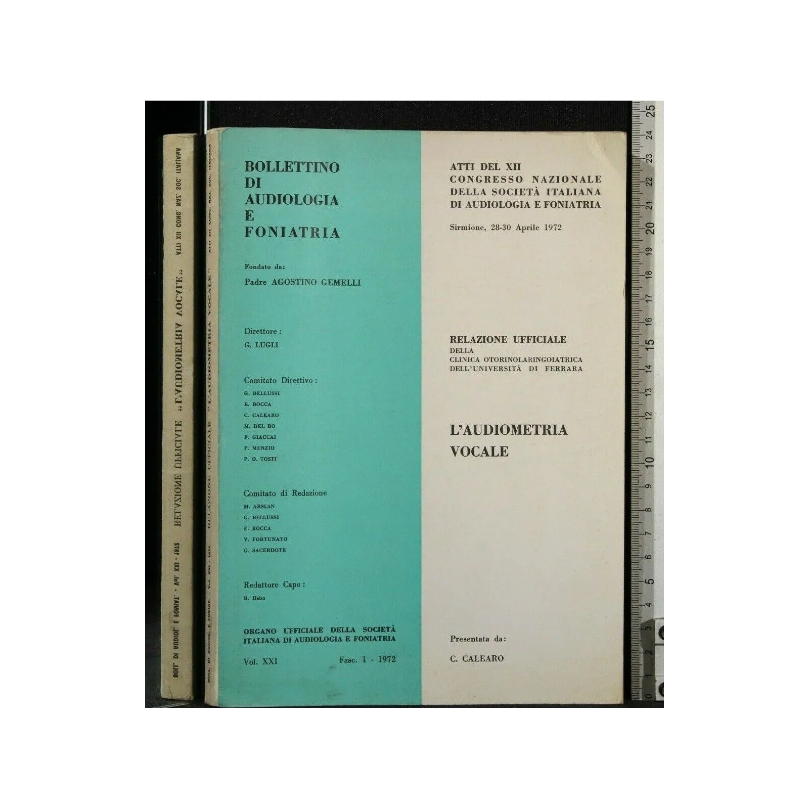 RELAZIONE UFFICIALE L'AUDIOMETRIA VOCALE BOLLETTINO DI