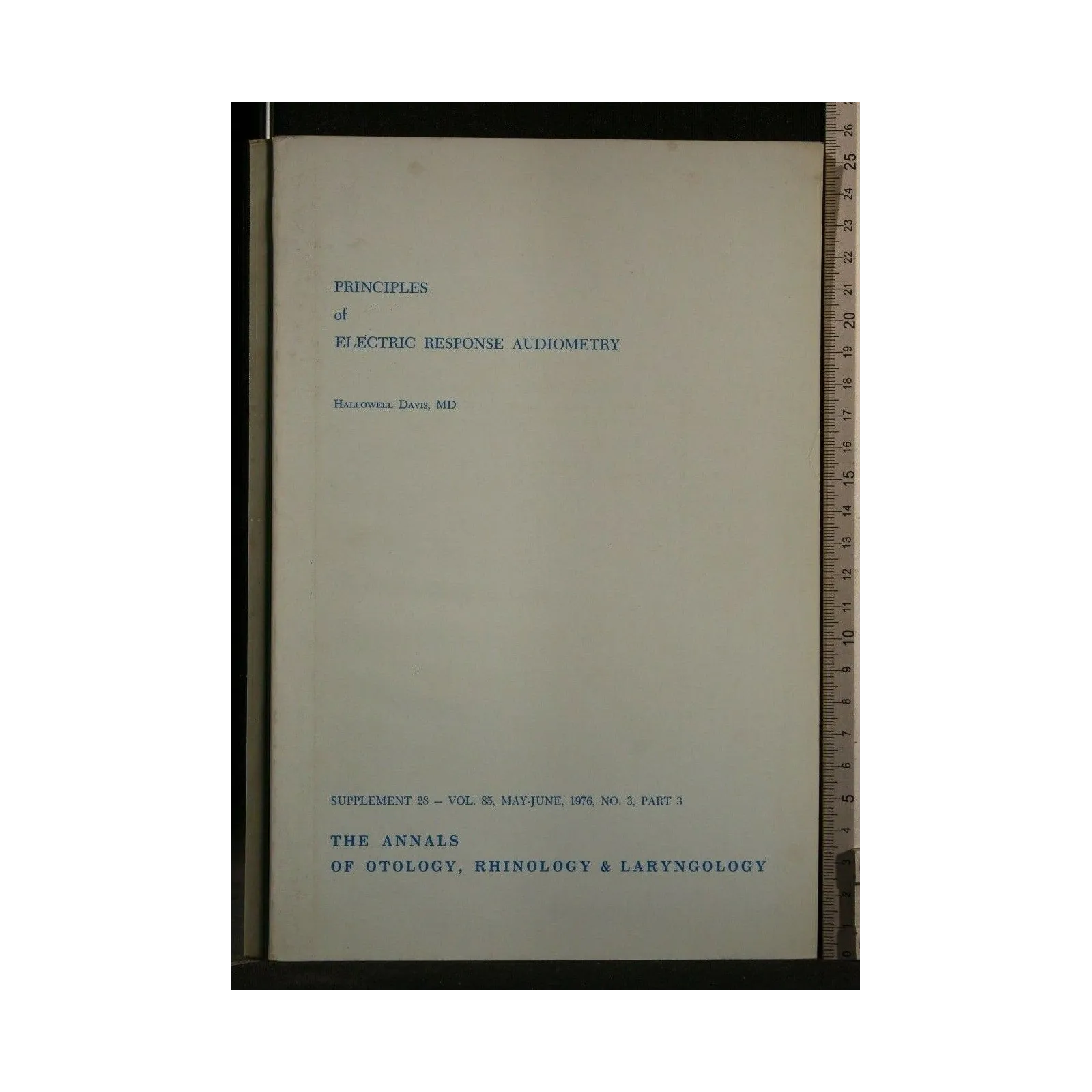 PRINCIPLES OF ELECTRIC RESPONSE AUDIOMETRY SUPPLEMENTO N. 28