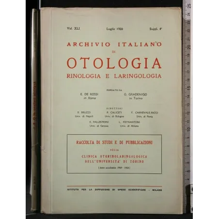 RACCOLTA DI STUDI E DI PUBBLICAZIONI DELLA CLINICA