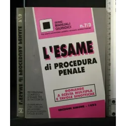 L'ESAME DI PROCEDURA PENALE DOMANDE A SCELTA MULTIPLA E TAVOLE