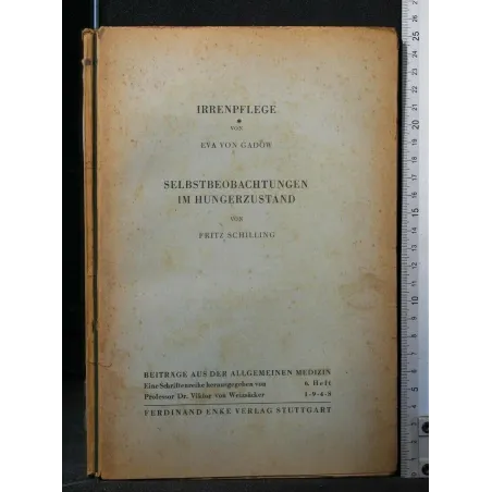 IRRENPFLEGE SELBSTBEOBACHTUNGEN IM HUNGERZUSTAND