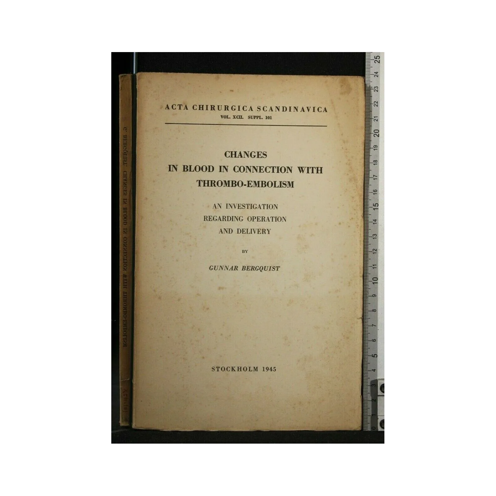 CHANGES IN BLOOD IN CONNECTION WITH THROMBO-EMBOLISM AN