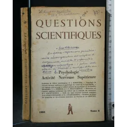 QUESTIONS SCIENTIFIQUES TOME 6 PSYCOLOGIE ACTIVITÉ NERVEUSE