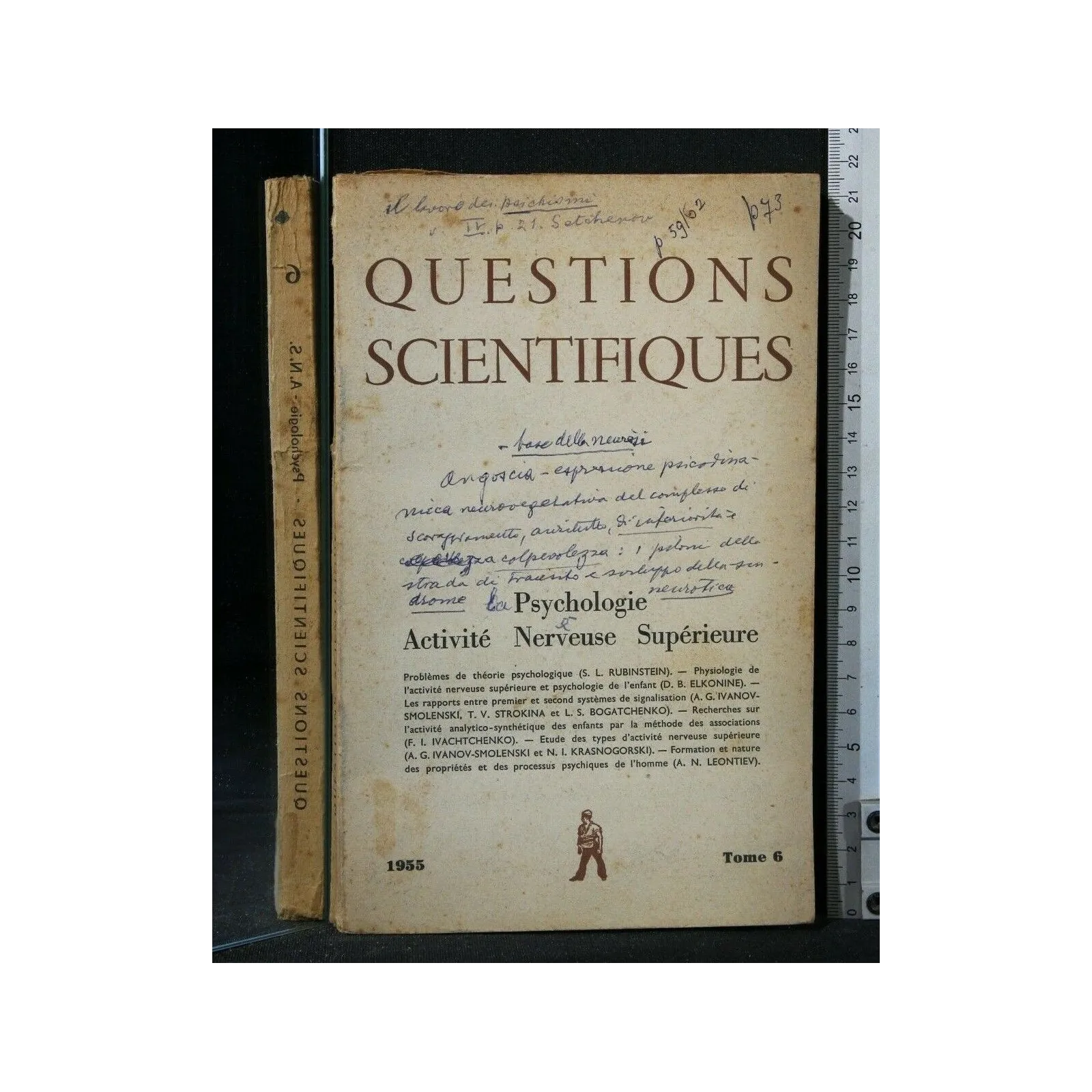 QUESTIONS SCIENTIFIQUES TOME 6 PSYCOLOGIE ACTIVITÉ NERVEUSE
