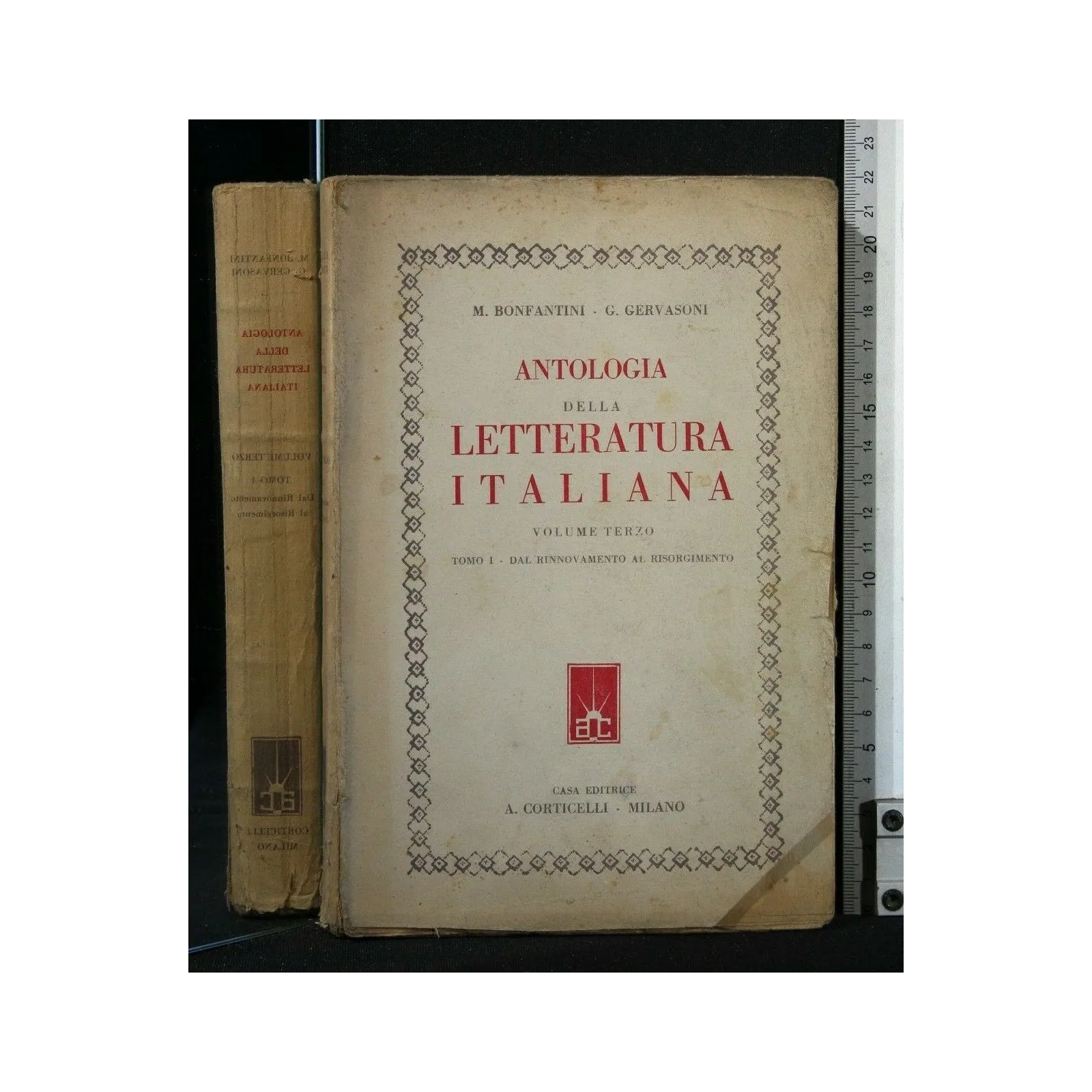ANTOLOGIA DELLA LETTERATURA ITALIANA VOLUME 3 TOMO 1 DAL