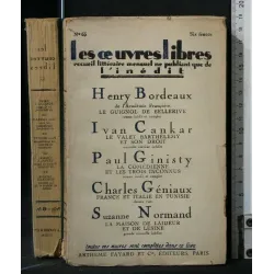 LES OEUVRES LIBRES RECUEIL LITTERAIRE MENSUEL NE PUBLIANT QUE DE