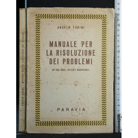 MANUALE PER LA RISOLUZIONE DEI PROBLEMI AD USO DEGLI ISTITUTI