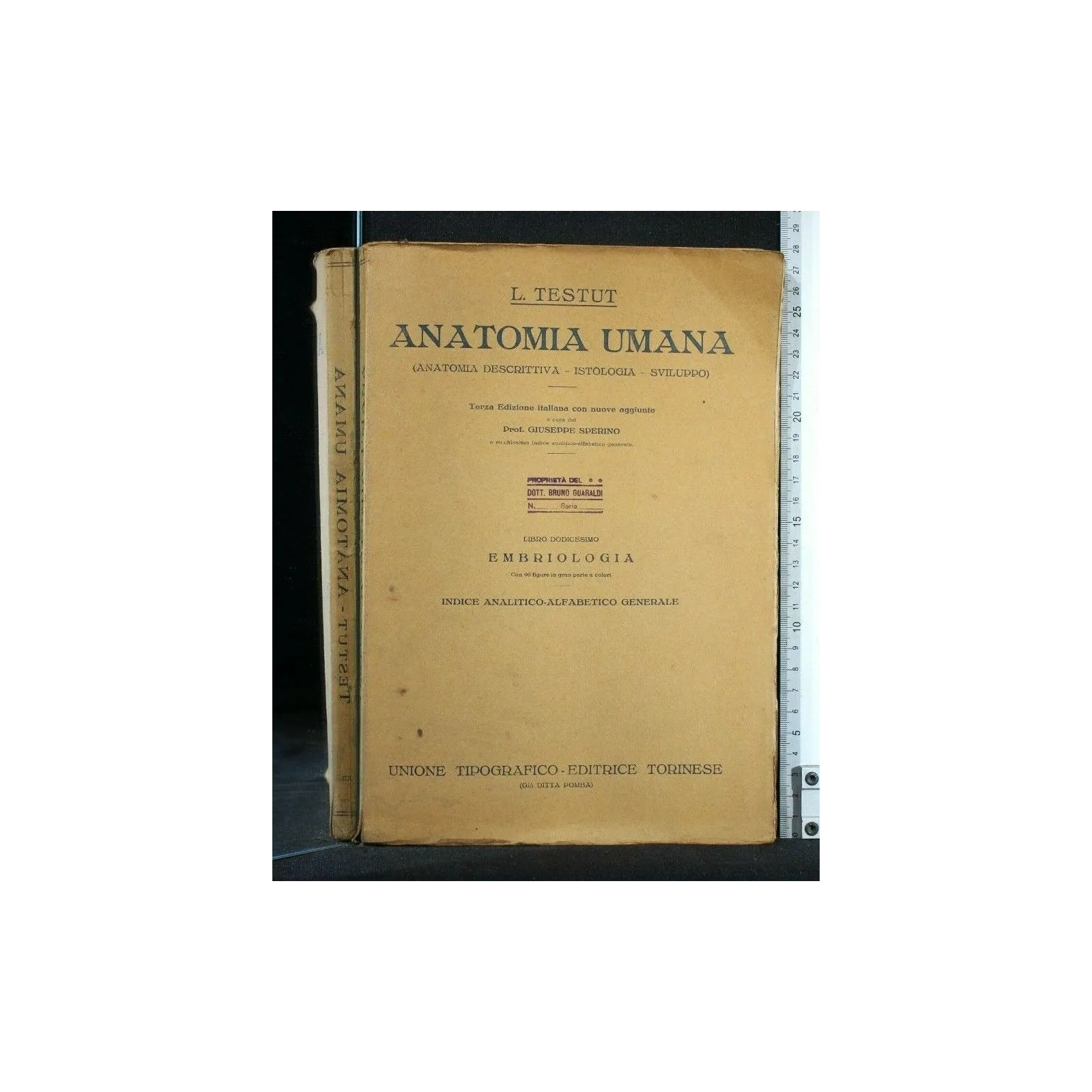 ANATOMIA UMANA VOLUME XII EMBRIOLOGIA INDICE