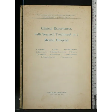 CLINICAL EXPERIENCES WITH SERPASIL TREATMENT IN A MENTAL