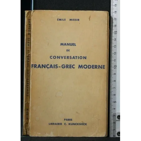 MANUEL DE CONVERSATION FRANCAIS-GREC MODERNE