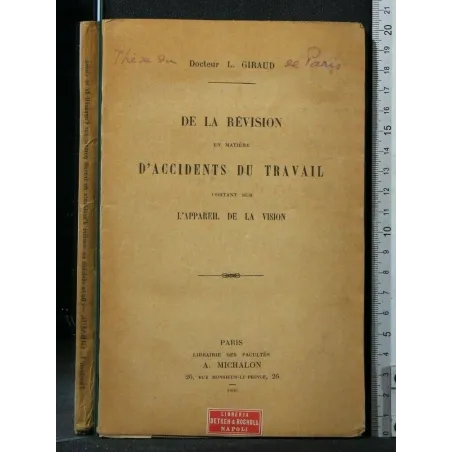 DE LA REVISION EN MATIERE D'ACCIDENTS DU TRAVAIL PORTANT SUR