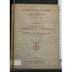 INTERNATIONAL CONGRES ON MENTAL HEALTH VOL 3