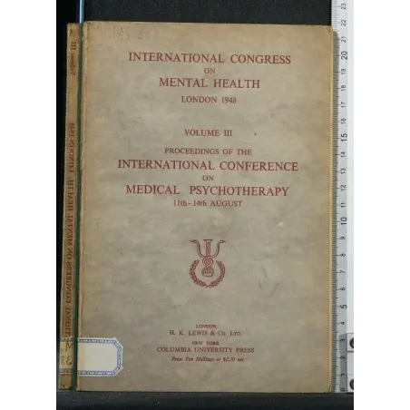 INTERNATIONAL CONGRES ON MENTAL HEALTH VOL 3
