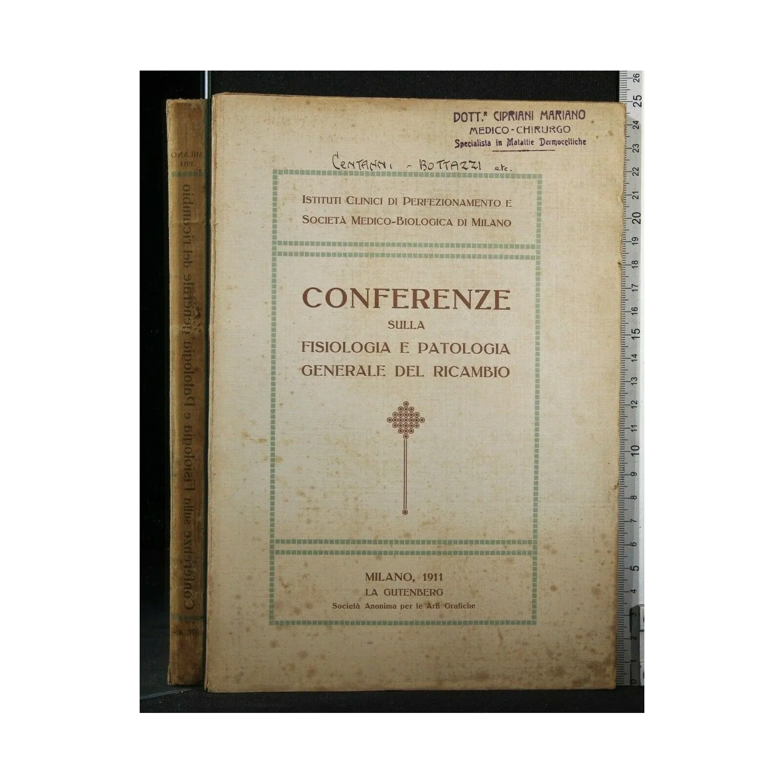 CONFERENZE SULLA FISIOLOGIA E PATOLOGIA GENERALE DEL RICAMBIO