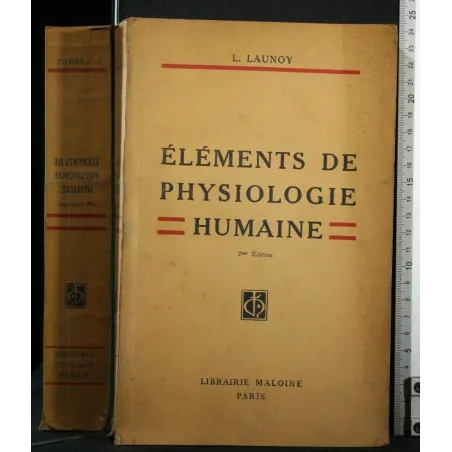 ELEMENTS DE PHYSIOLOGIE HUMAINE