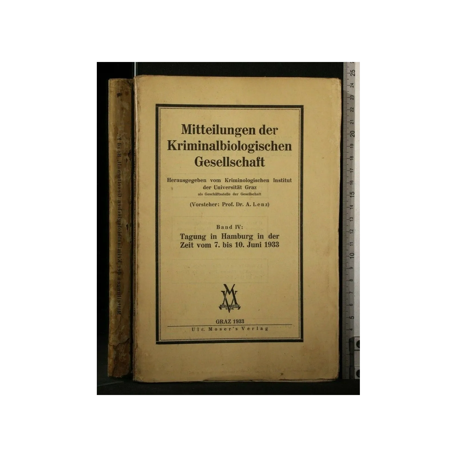MITTEILUNGEN DER KRIMINALBIOLOGISCHEN GESELLSCHAFT BAND IV