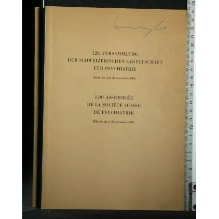 129. VERSAMMLUNG DER SCHWEIZERISCHEN GESELLSCHAFT FUR