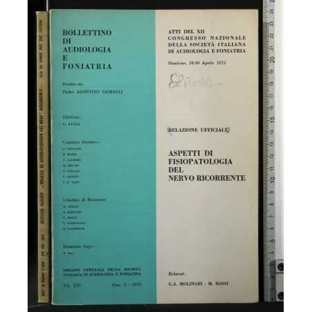 ASPETTI DI FISIOPATOLOGIA DEL NERVO RICORRENTE. AA.VV.